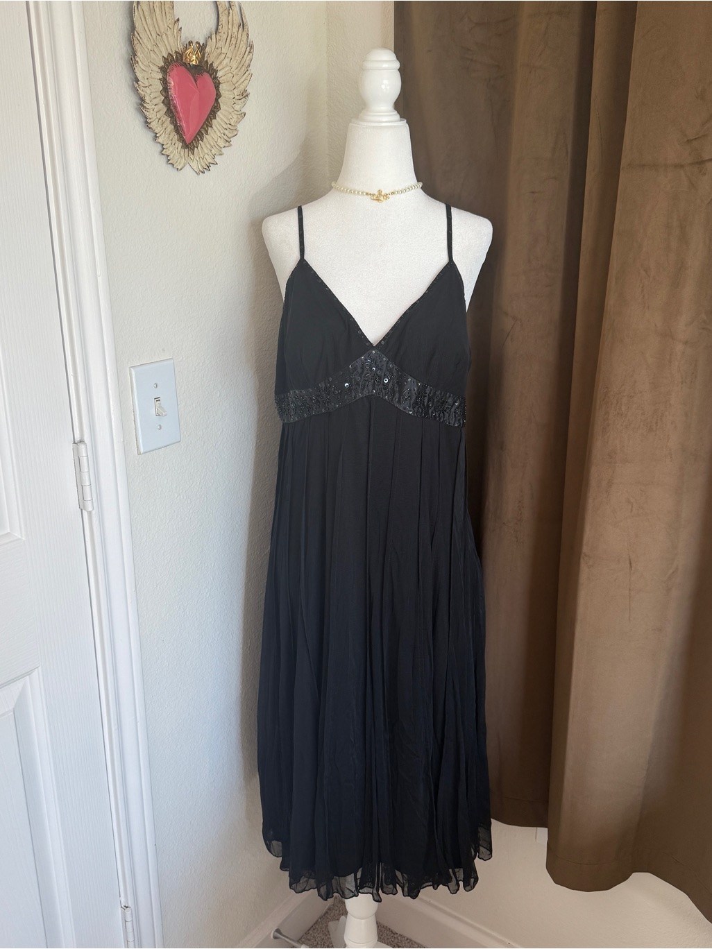 Mixit Beaded Fairycore Black Prom Dress